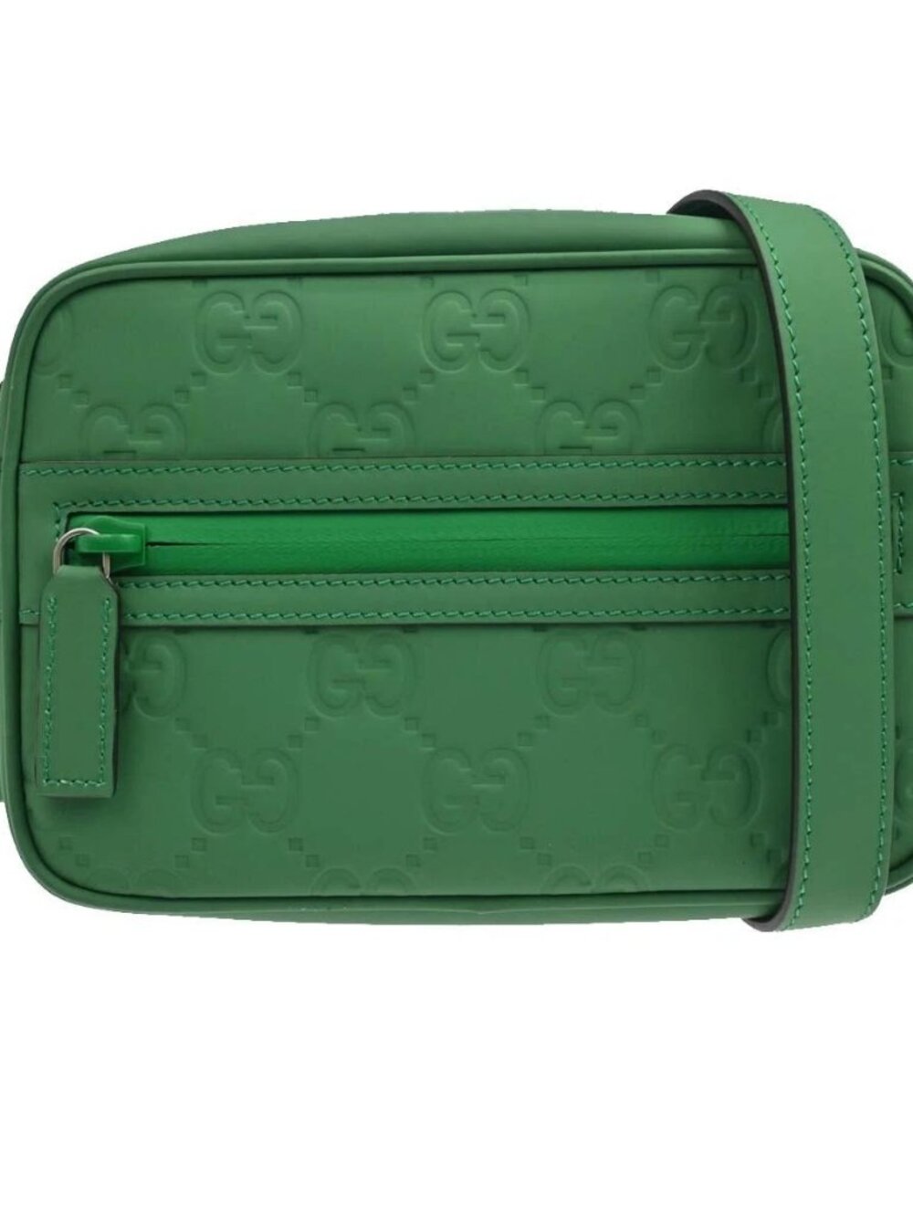 Gucci Green GG Rubber-effect Mini Shoulder Bag 771321 0416 NQ11210